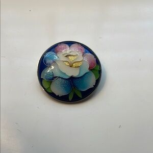 Floral Enamel pin with Multicolor Design